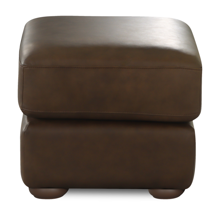 Chateau d’Ax Porto 34\" Traditional Genuine Leather Ottoman – Chocolate 