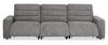 Shaquille O’Neal Home Prestige 3-piece Power Reclining Sofa – Grey | Sofa sectionnel Prestige de Shaquille O’Neal Home 3 pièces avec inclinaison électrique - gris