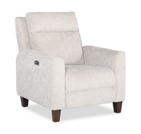 Primrose 35” Chenille Fabric Power Reclining Chair with Power Headrest – Linen 