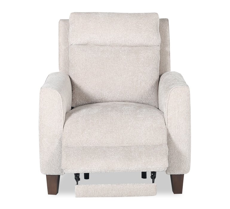 Primrose 35” Chenille Fabric Power Reclining Chair with Power Headrest – Linen
