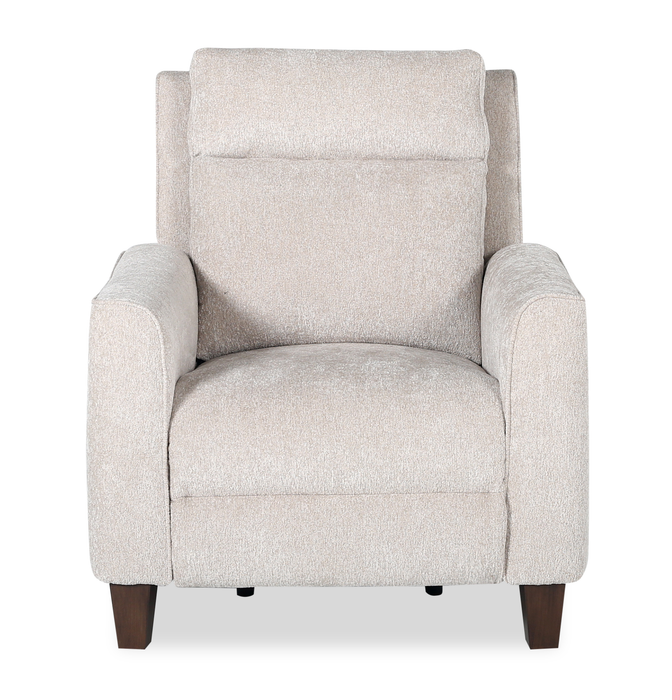 Primrose 35” Chenille Fabric Power Reclining Chair with Power Headrest – Linen