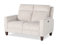 Primrose 71” Chenille Fabric Power Reclining Loveseat with Power Headrest – Linen 