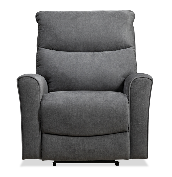 Quest 36.5\" Chenille Fabric Power Reclining Chair - Grey