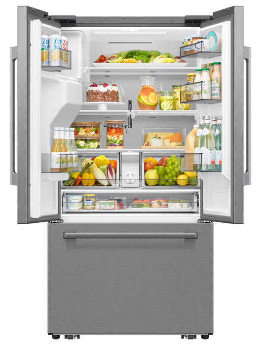 Samsung Bespoke 35.8” 24 Cu. Ft. Counter-Depth French Door Refrigerator – Stainless Steel - RF70H25HERAA
