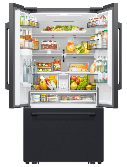 Samsung Bespoke AI 35.88” 29 Cu. Ft 3-Door French Door Refrigerator – Matte Black - RF70H30KEEAA