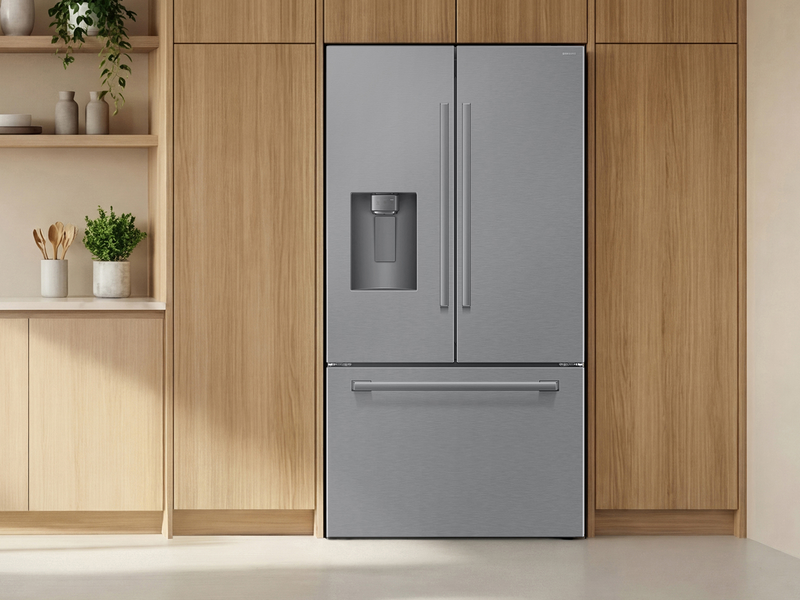 Samsung Bespoke AI 35.88” 29 Cu. Ft. 3-Door French Door Refrigerator – Silver - RF70H30HERAA