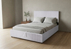Ridge Upholstered Storage Platform Bed in Grey Fabric - Queen Size | Lit plateforme rembourré Ridge en tissu gris avec rangement - format grand lit