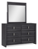 Rocco Bedroom 6-Drawer Dresser, 62"W x 37"H - Dark Grey | Commode de chambre à coucher Rocco de 62 po (L) x 37 po (H) à 6 tiroirs - gris foncé
