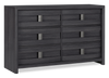 Rocco Bedroom 6-Drawer Dresser, 62"W x 37"H - Dark Grey | Commode de chambre à coucher Rocco de 62 po (L) x 37 po (H) à 6 tiroirs - gris foncé