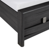 Rocco Storage Bed with 2 Built-In Footboard Drawers & LED Lit Headboard, Dark Grey - King Size | Lit de rangement Rocco avec 2 tiroirs de pied de lit intégrés et tête de lit illuminée à DEL, gris foncé - format très grand lit