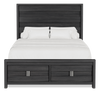 Rocco 6pc Bedroom Set, LED Storage Bed, Dresser, Mirror & Nightstand, Dark Grey - Queen Size | Ensemble de chambre à coucher Rocco 6 pièces avec lit de rangement illuminé à DEL, commode, miroir et table de nuit, gris foncé - format grand lit