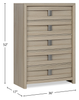 Rocco Bedroom Chest of Drawers, 5-Drawer, 36"W x 52"H - Light Brown | Commode verticale de chambre à coucher Rocco de 36 po (L) x 52 po (H) à 5 tiroirs - brun clair
