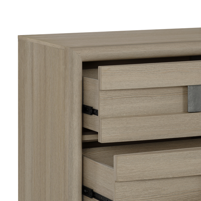 Rocco Bedroom 6-Drawer Dresser, 62\"W x 37\"H - Light Brown