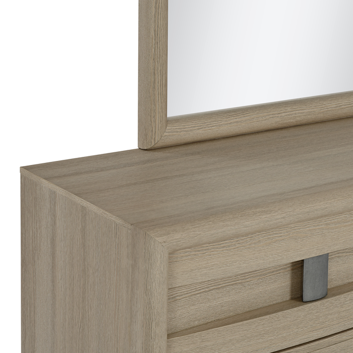 Rocco Bedroom 6-Drawer Dresser, 62\"W x 37\"H - Light Brown