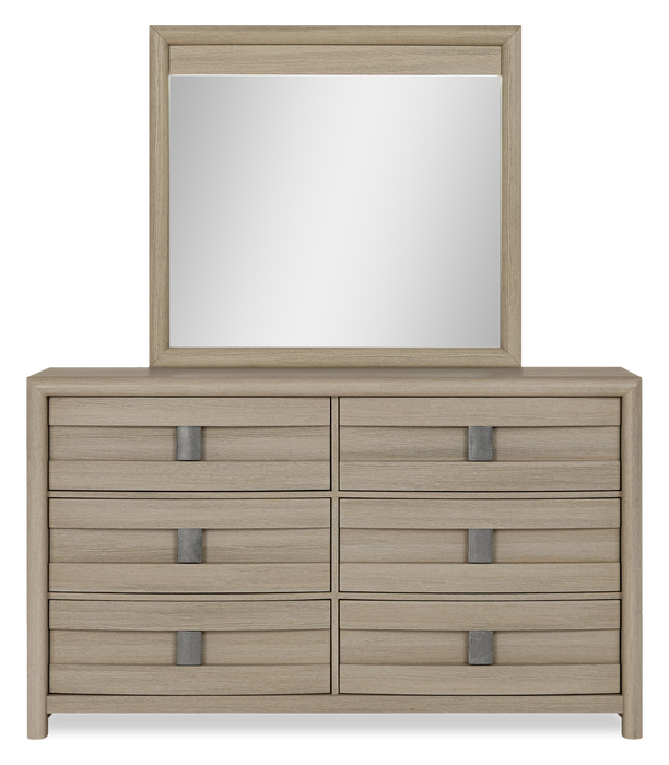 Rocco Bedroom 6-Drawer Dresser, 62\"W x 37\"H - Light Brown