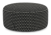 Made in Canada Customizable Sofa Lab Round 38\" Fabric Ottoman – Panda Accent Fabric 