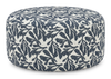 Made in Canada Customizable Sofa Lab Round 38\" Fabric Ottoman – Marine Accent Fabric 