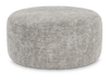 Made in Canada Customizable Sofa Lab Round 38\" Fabric Ottoman – Plush Oyster