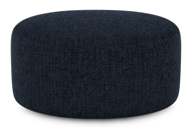 Made in Canada Customizable Sofa Lab Round 38\" Fabric Ottoman – Chenille Pacific