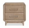 Sasha 6pc Bedroom Set with Fabric Bed, Dresser, Mirror & Nightstand, Natural Oak Brown - King Size | Ensemble de chambre à coucher Sasha 6 pièces avec lit en tissu, commode, miroir et table de nuit, brun chêne naturel - format très grand lit