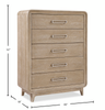 Sahsa Bedroom Chest of Drawers, 5-Drawer, 40"W x 52"H - Natural Oak Brown | Commode verticale de chambre à coucher Sasha de 40 po (L) x 52 po (H) à 5 tiroirs - brun chêne naturel