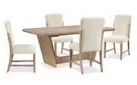 Sasha 5pc Extension Dining Set with Table & 4 Chairs, 82-94