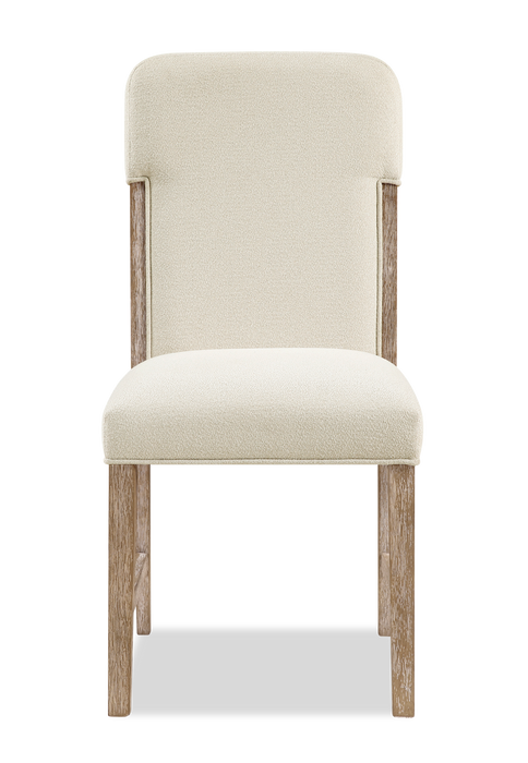 Sasha Dining Chair with Chenille Fabric - Taupe/Natural Oak Brown