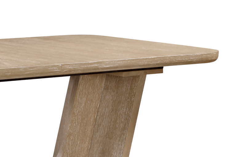 Sasha Extension Dining Table with Trestle Base, 82-94\"W - Natural Oak Brown
