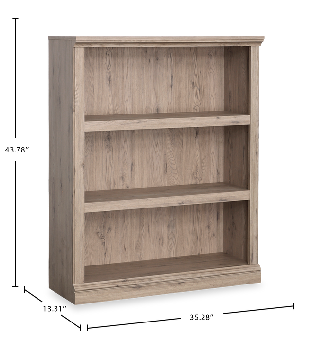 Smyth 35.28” 3-Shelf Bookcase – Laurel Oak