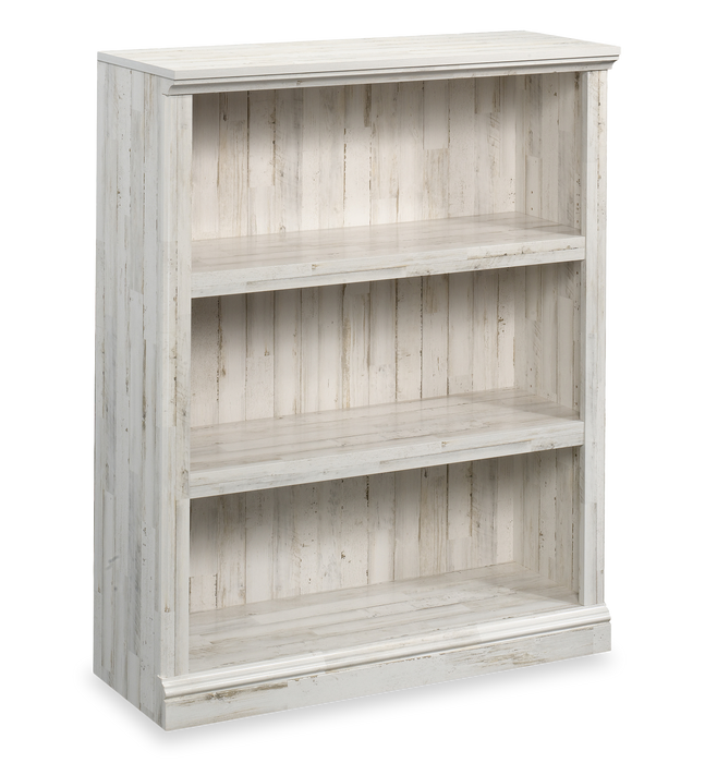 Smyth 35.28” 3-Shelf Bookcase – White Plank
