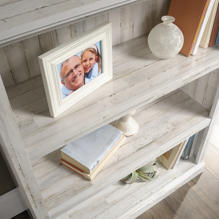 Smyth 35.28” 3-Shelf Bookcase – White Plank