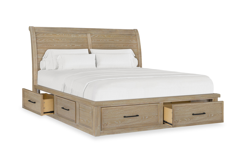 Sonoma Platform Storage Bed with Headboard & Frame, Light Brown - King Size