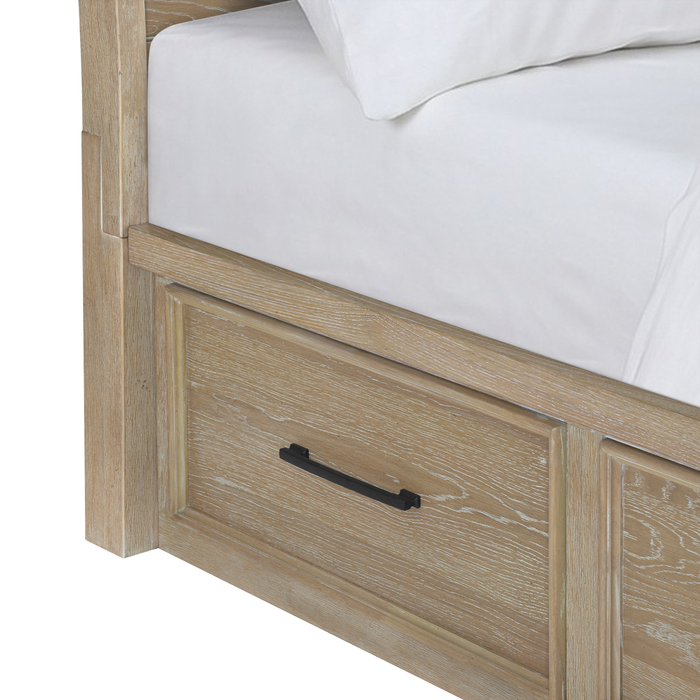 Sonoma Platform Storage Bed with Headboard & Frame, Light Brown - King Size