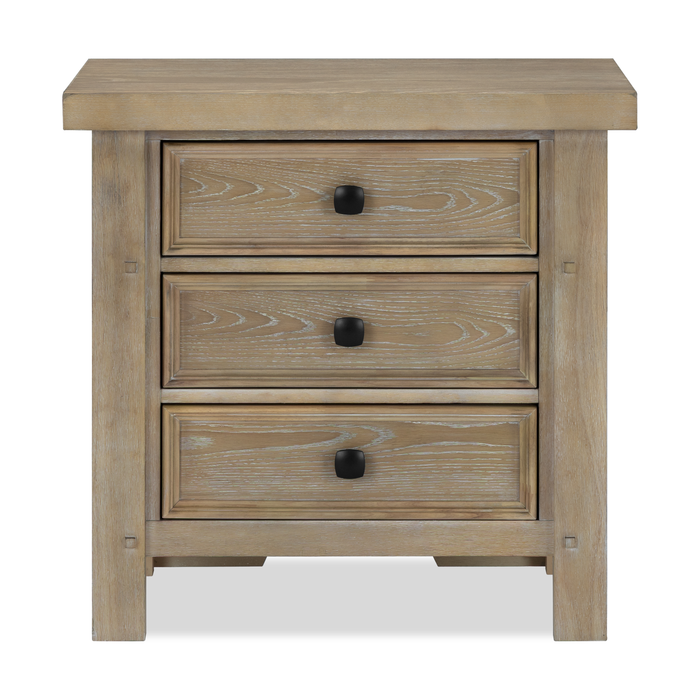 Sonoma 6pc Bedroom Set with Storage Bed, Dresser, Mirror & Nightstand, Light Brown - King Size