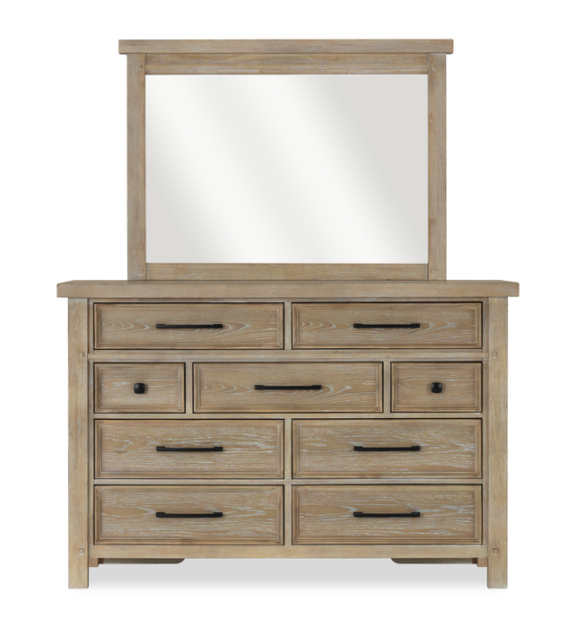 Sonoma Bedroom 9-Drawer Dresser, 62\"W x 42\"H - Light Brown