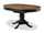 Stella Dining Table with 42-57"W Butterfly Leaf Extension, Round - Black/Brown