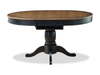 Stella Dining Table with 42-57"W Butterfly Leaf Extension, Round - Black/Brown | Table de salle à manger ronde Stella de 42 po à 57 po (L) avec rallonge papillon - noire et brune