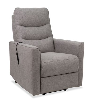 Stratford 29” Linen-Look Power Lift Reclining Chair - Grey | Fauteuil basculeur à inclinaison électrique Stratford de 29 po d’apparence lin - gris