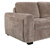 Sunset Linen-Look Fabric Right-Facing Sleeper Sectional with Storage and Built-In LED Lighting – Taupe | Sofa-lit sectionnel de droite Sunset en tissu d’apparence lin avec ports USB - taupe