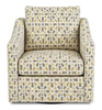Made in Canada Sofa Lab Customizable Swivel 32" Fabric Accent Chair – Lemonade Accent Fabric | Fauteuil d’appoint pivotant personnalisable de Sofa Lab de 32 po fabriqué au Canada en tissu - tissu décoratif Lemonade