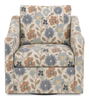 Made in Canada Sofa Lab Customizable Swivel 32" Fabric Accent Chair – Dragonfly Accent Fabric | Fauteuil d’appoint pivotant personnalisable de Sofa Lab de 32 po fabriqué au Canada en tissu - tissu décoratif Dragonfly