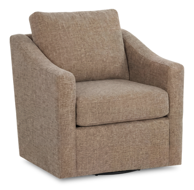 Made in Canada Sofa Lab Customizable Swivel 32" Fabric Accent Chair – Chenille Praline | Fauteuil d’appoint pivotant personnalisable de Sofa Lab de 32 po fabriqué au Canada en tissu - Chenille Praline