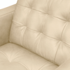 Theo 37" Top-Grain Genuine Leather Chair with Removable Back Cushion and Wood Feet – Stone |  Fauteuil Theo de 37 po en cuir véritable de qualité supérieure avec coussin de dossier amovible et pattes en bois - pierre