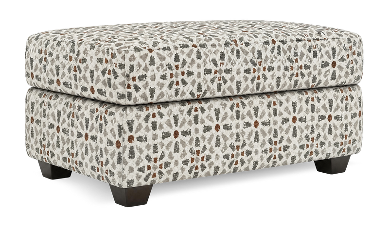 Made in Canada Customizable Sofa Lab Trunk 39\" Fabric Storage Ottoman – Copper Accent Fabric