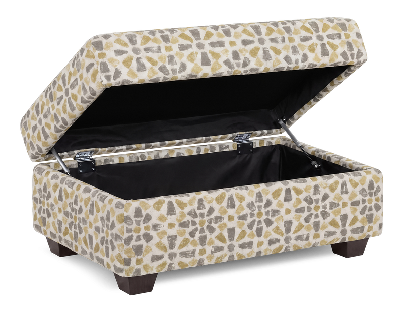 Made in Canada Customizable Sofa Lab Trunk 39\" Fabric Storage Ottoman – Lemonade Accent Fabric