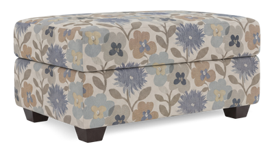 Made in Canada Customizable Sofa Lab Trunk 39" Fabric Storage Ottoman – Dragonfly Accent Fabric | Pouf de rangement personnalisable Trunk de Sofa Lab de 39 po fabriqué au Canada en tissu - tissu décoratif Dragonfly