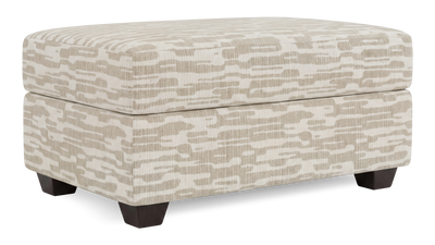 Made in Canada Customizable Sofa Lab Trunk 39" Fabric Storage Ottoman – Bisque Accent Fabric | Pouf de rangement personnalisable Trunk de Sofa Lab de 39 po fabriqué au Canada en tissu - tissu décoratif Bisque