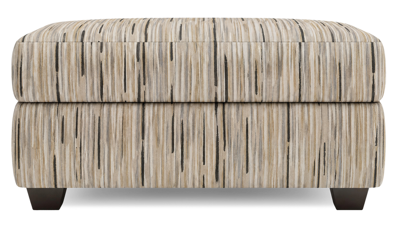 Made in Canada Customizable Sofa Lab Trunk 39\" Fabric Storage Ottoman – Mineral Accent Fabric