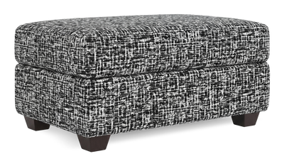 Made in Canada Customizable Sofa Lab Trunk 39" Fabric Storage Ottoman – Jet Accent Fabric | Pouf de rangement personnalisable Trunk de Sofa Lab de 39 po fabriqué au Canada en tissu - tissu décoratif Jet