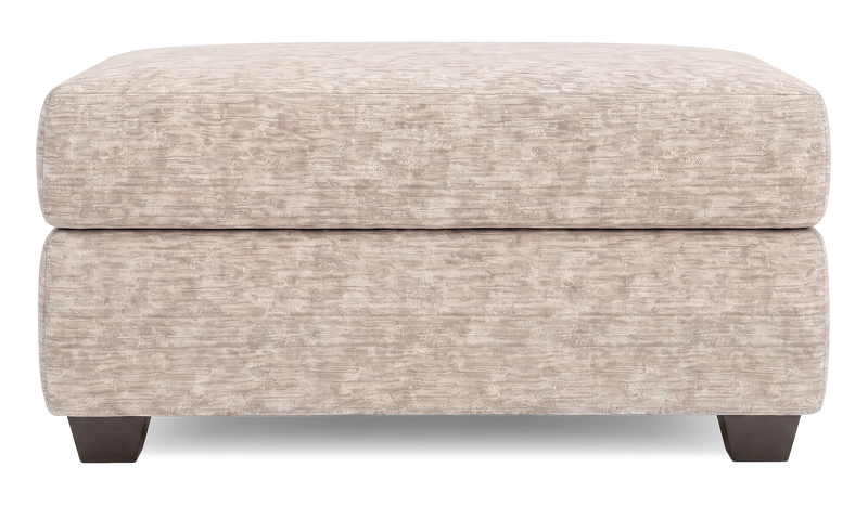 Made in Canada Customizable Sofa Lab Trunk 39\" Fabric Storage Ottoman – Plush Parchment